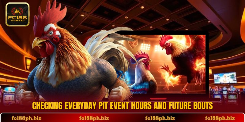 Checking everyday pit event hours and future bouts