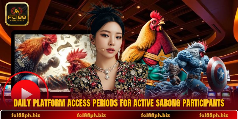 Daily platform access periods for active sabong participants