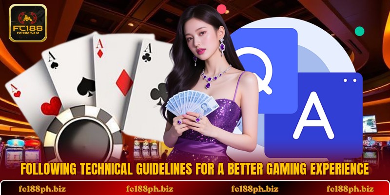 Following technical guidelines for a better gaming experience