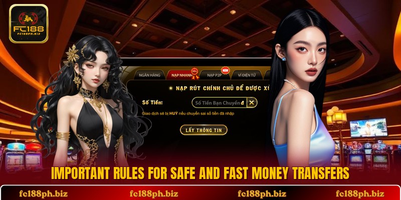 Important rules for safe and fast money transfers