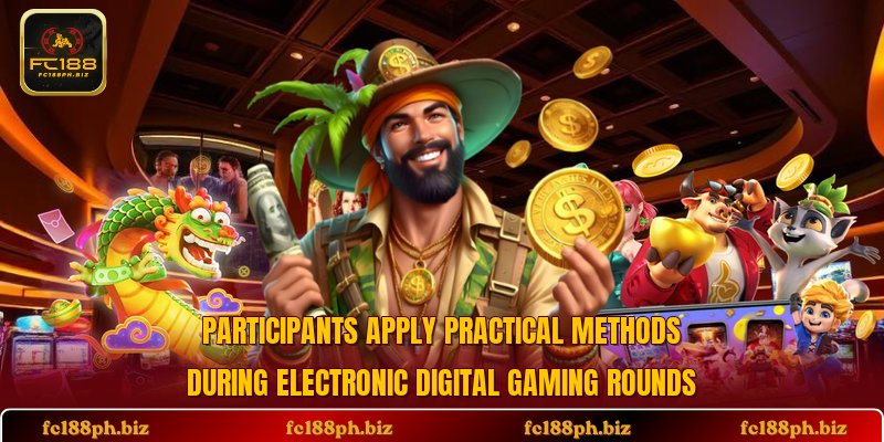 Participants apply practical methods during electronic digital gaming rounds
