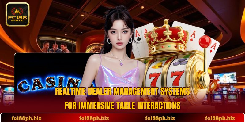 Realtime dealer management systems for immersive table interactions